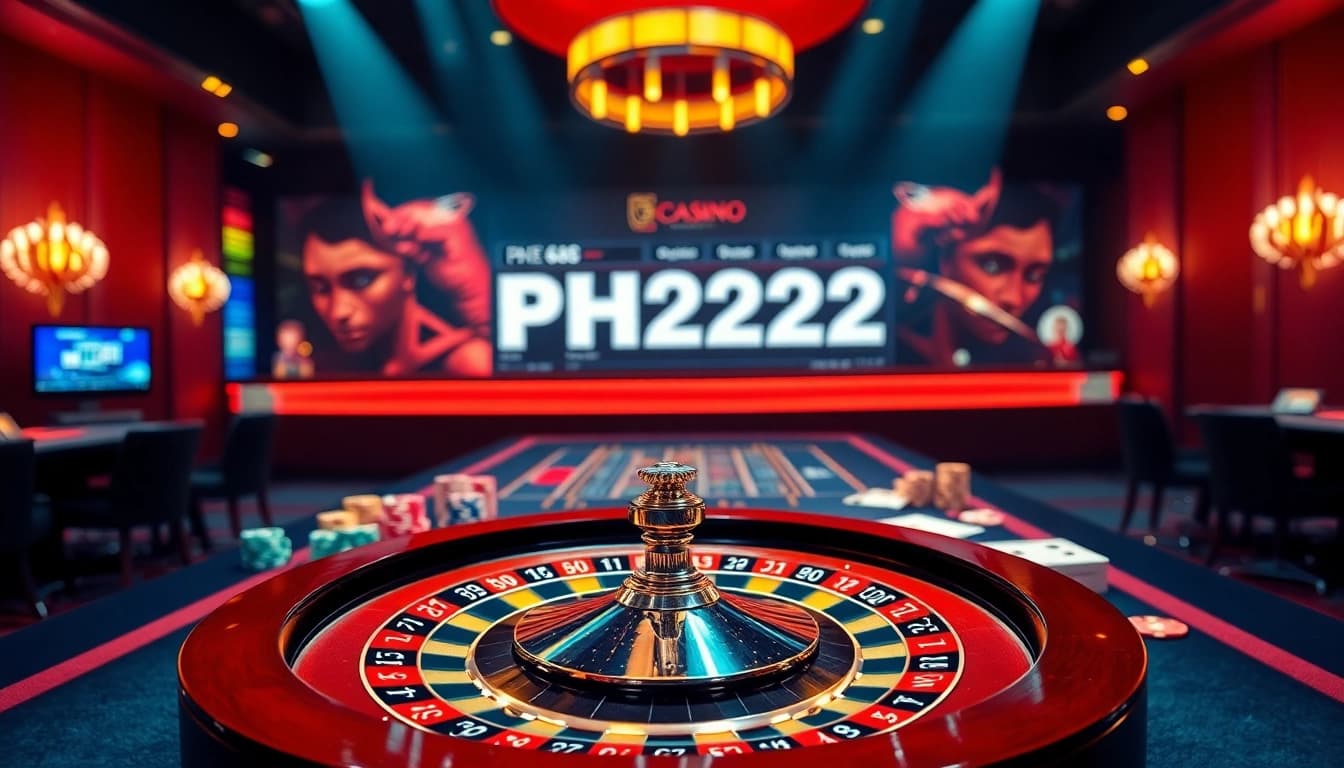 Experience the thrill of gaming at PH222 com with vibrant casino elements and exciting betting action.
