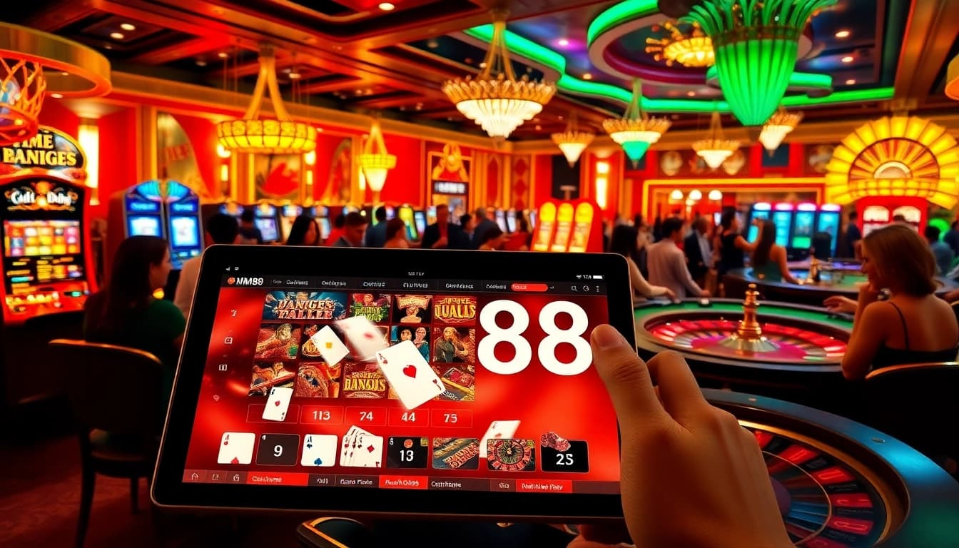 Engage in exciting games at https://1mm888.com/ featuring vibrant casino tables and thrilling slot machines.