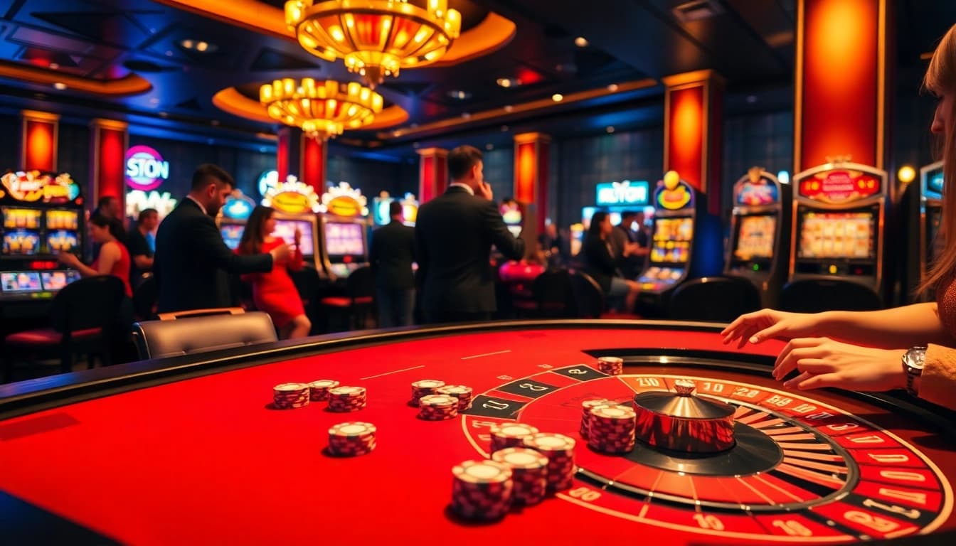 Players enjoying high-stakes action at 68VIP's luxurious casino environment.