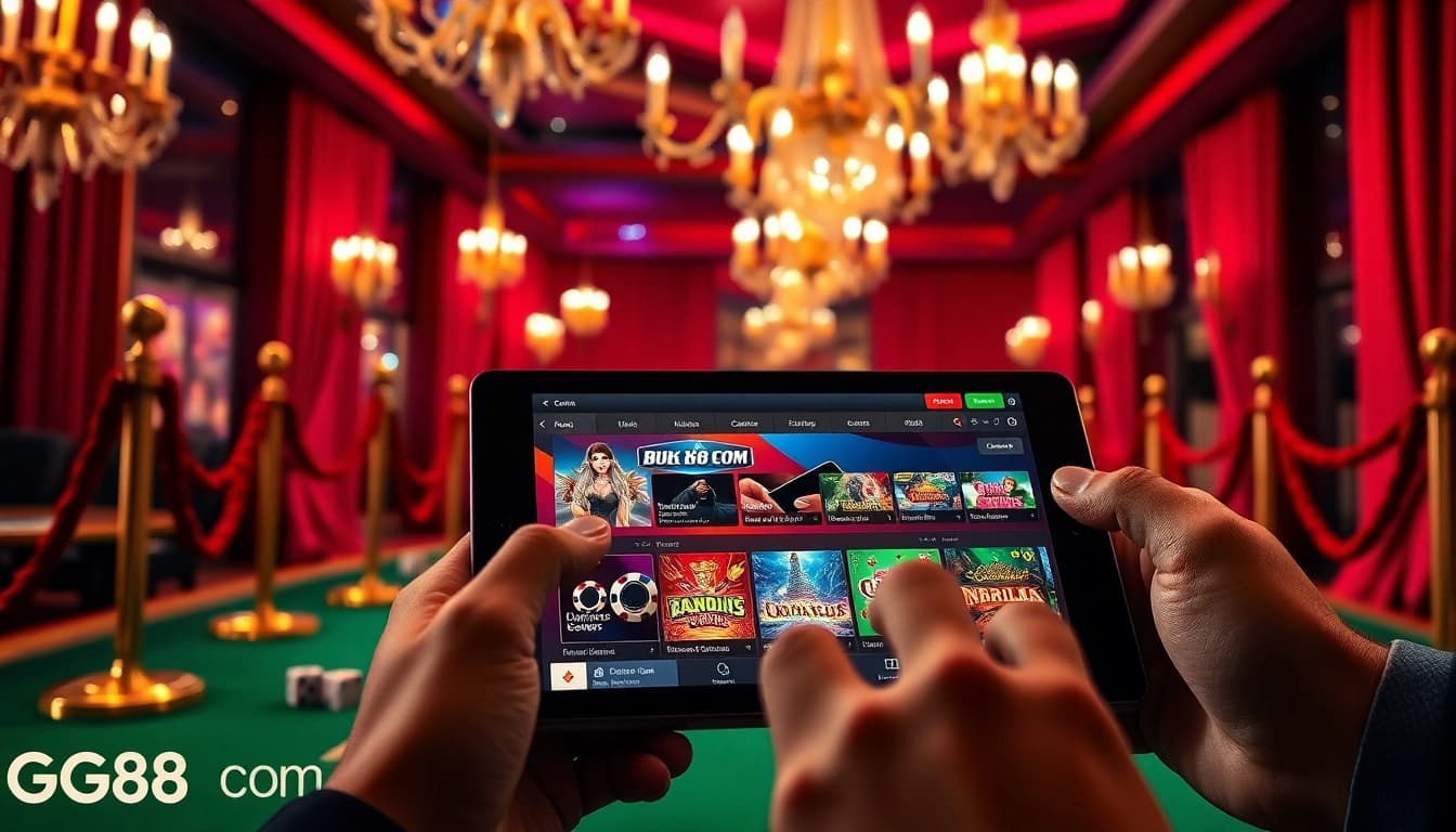 Engaging with the GG88 COM platform showcasing online gambling excitement and vibrant betting options.