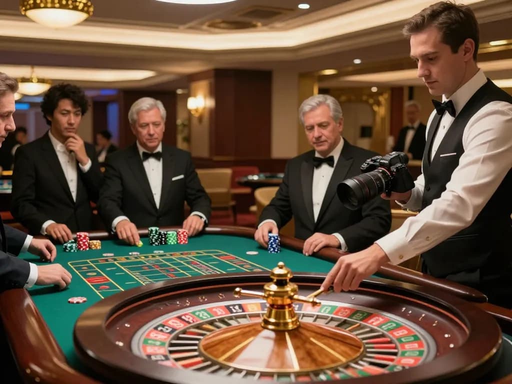 Players engaging at F168 casino’s roulette table, showcasing vibrant excitement and strategic betting.