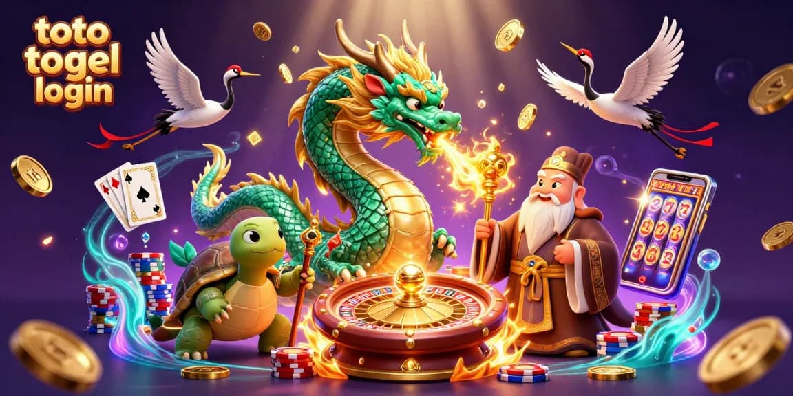 Experience the excitement of toto togel login with a vibrant scene of fortune and luck.