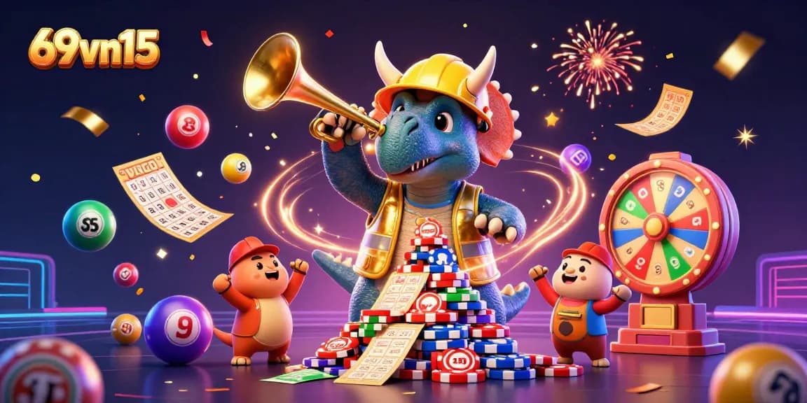 Engage with the vibrant world of 69vn15, where colorful lottery actions unite in a dynamic casino scene.