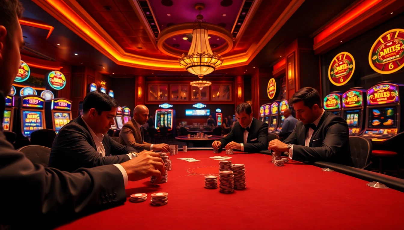 W188 offers a thrilling high-stakes poker experience with engaged players and vibrant slot machines.
