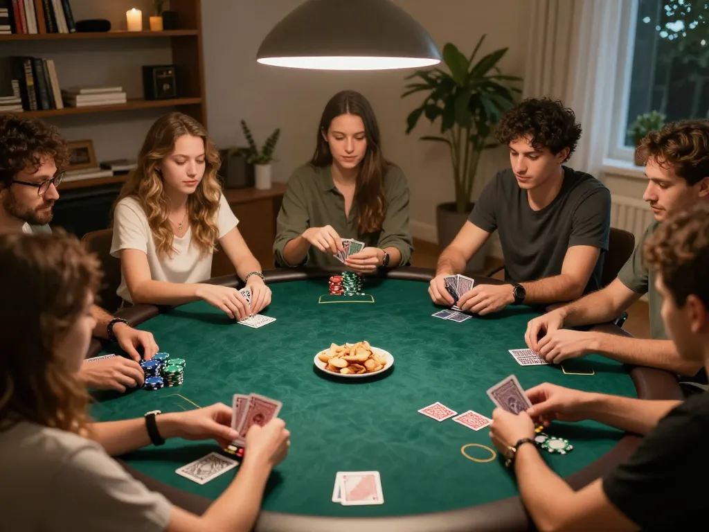 Enjoying an engaging game of poker with friends while playing 789win.