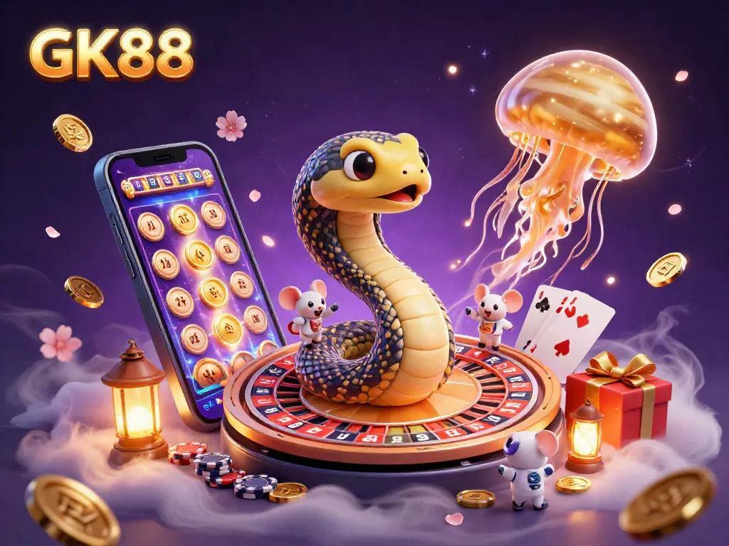 GK88 offers a vibrant 3D casino scene where players can explore betting opportunities and games.