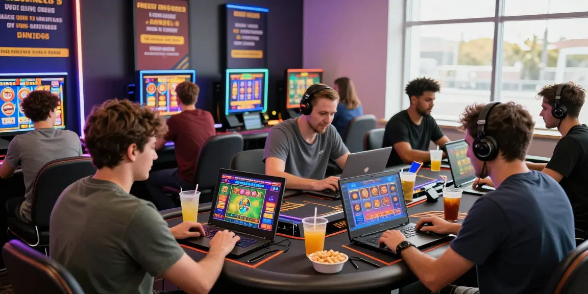 Engaged players at credit card casinos enjoying diverse games with vibrant visuals and inviting atmosphere.