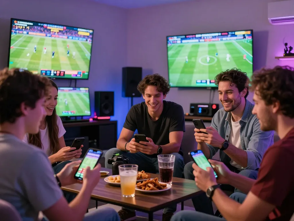 Engaging in thrilling sports betting at home with zowin on screens and mobile devices.