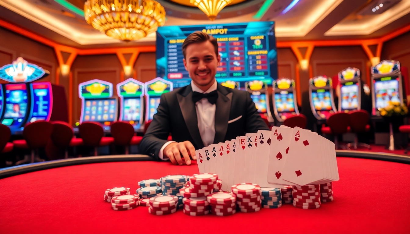 Experience thrilling online gaming at https://bem88.com with a vibrant casino table and classic poker action.
