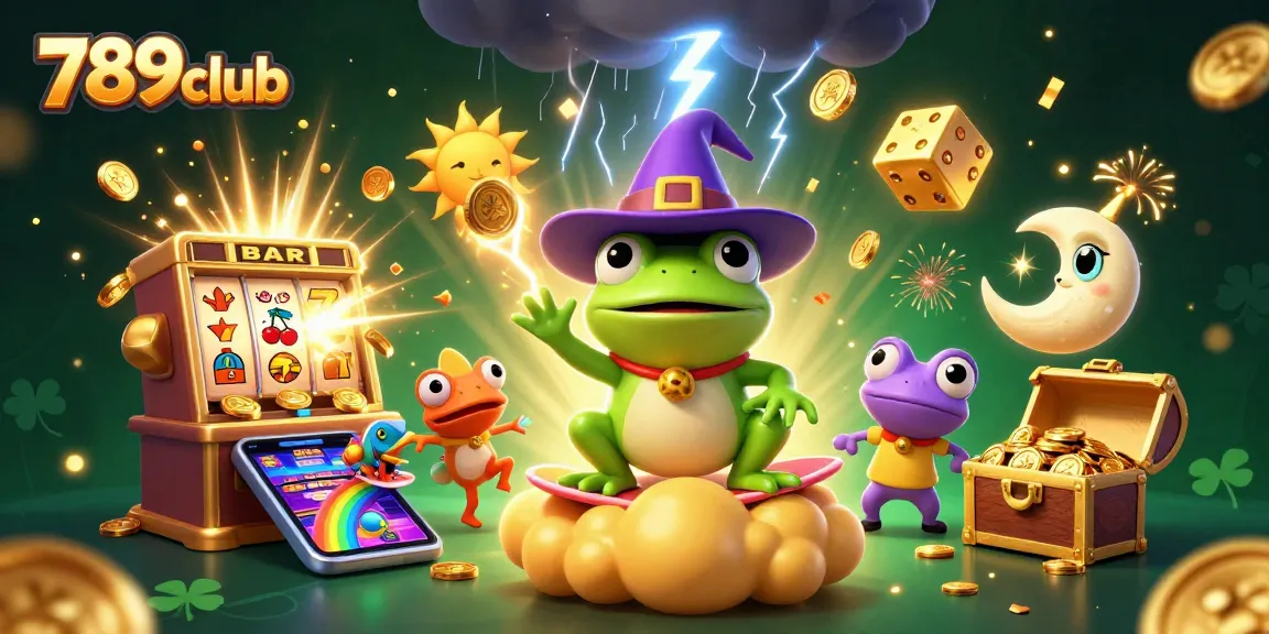 Experience big wins with 789club in this dynamic 3D illustration showcasing vibrant gaming action and casino excitement.