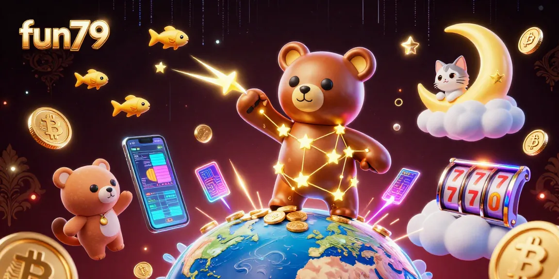 Engage with fun79's thrilling gameplay while scooping up coins against a vibrant casino backdrop.