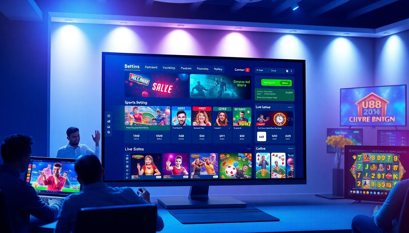 Exciting online betting interface showcasing diverse games on uu88 platform.