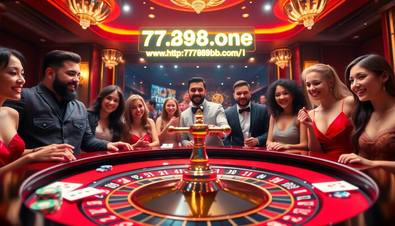 Players enjoying the thrill of roulette at https://789b.one/, showcasing luxury and excitement in a casino setting.