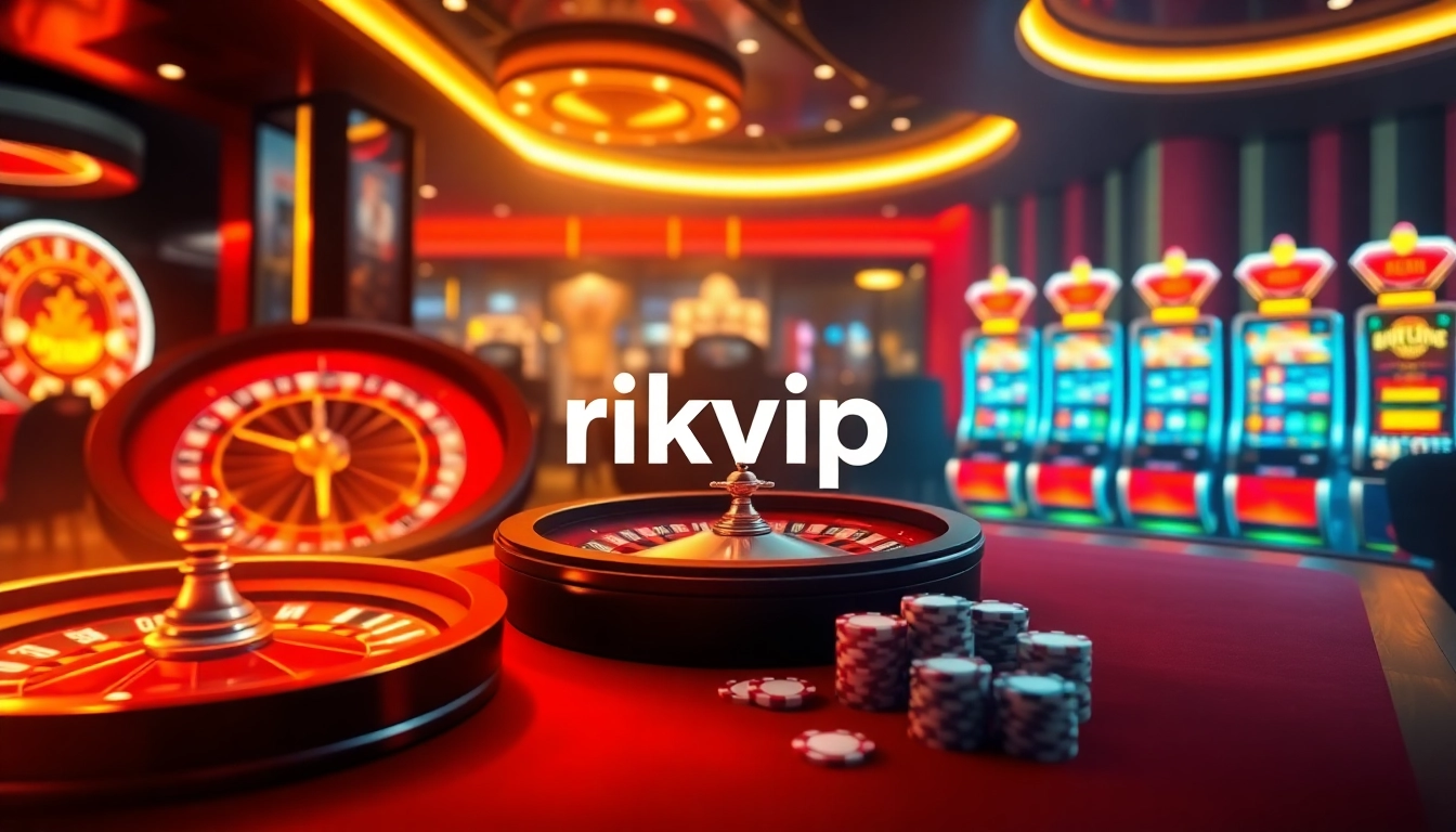 Experience thrilling online gambling action at rikvip with vibrant casino visuals and exciting gameplay.