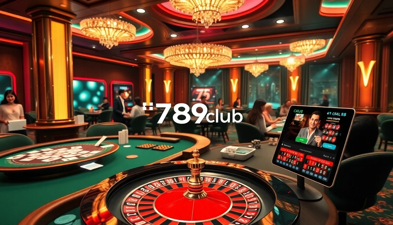 Players enjoy a thrilling game experience at 789club online casino, showcasing vibrant tables and exciting gameplay.