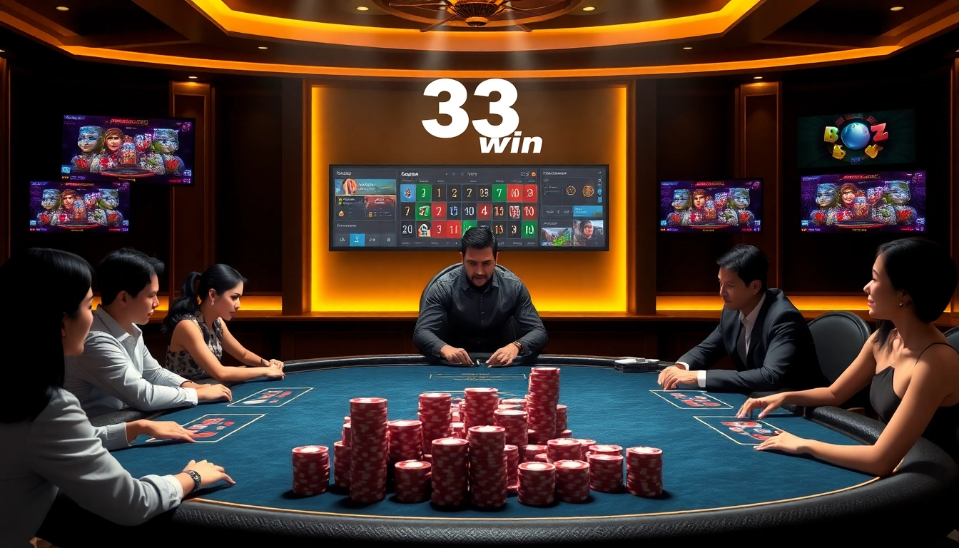Experience exciting poker games at 33win's professional online casino.