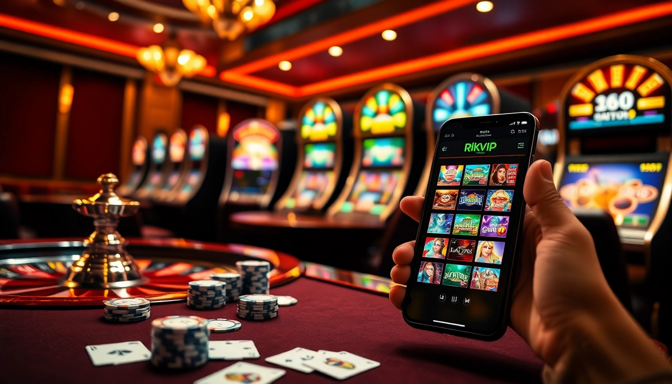 Experience the excitement of gambling at rikvip.gb.net with vibrant casino visuals and engaging interfaces.