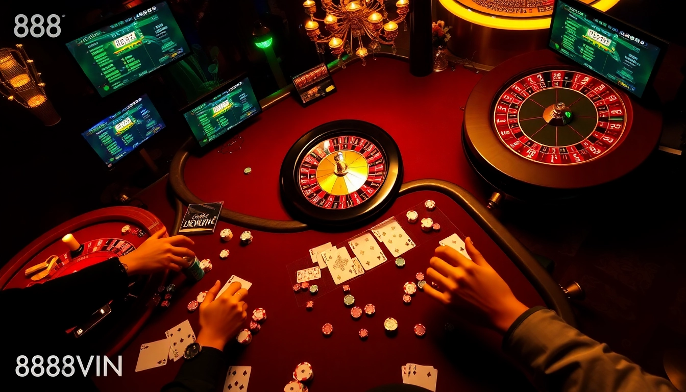 Experience the excitement of 888VND with players engaging in thrilling casino games.