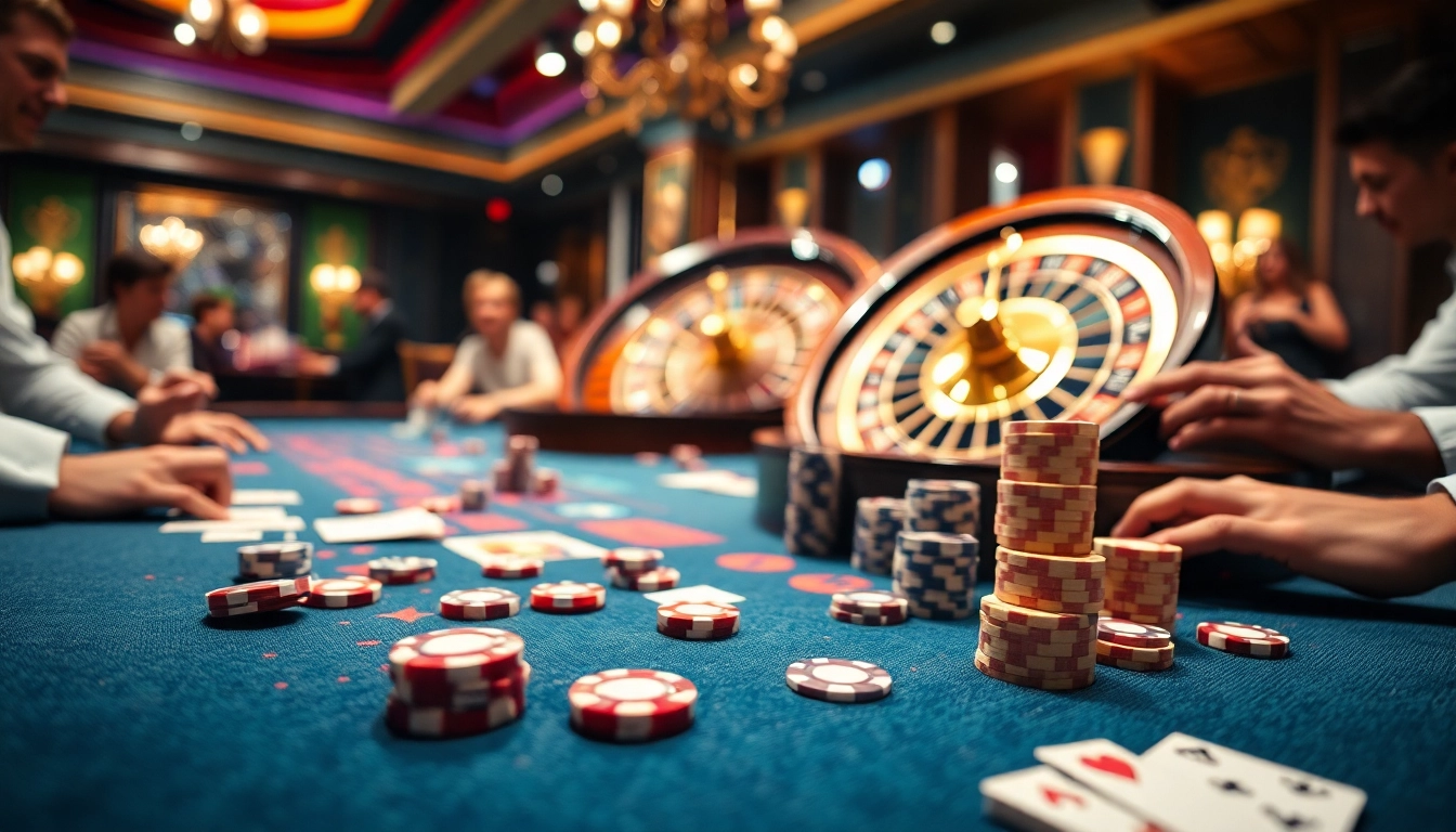 Experience the thrill of betting at https://f8bet.io/ with vibrant casino games featuring high stakes poker chips and engaging roulette action.